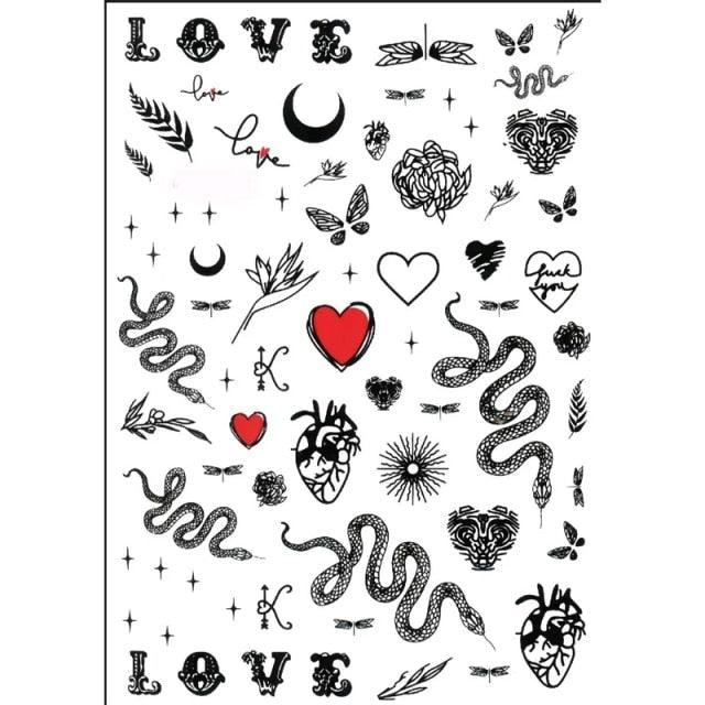 New Super Thin Self-Adhesive  Letter 3d Nail Decal Stickers Manicure Nail Art Decoration Accessories Holographic Old English Character Nail Self-Adhesive Sticker English Font Design Manicure Design Water Sliders Decorations Accessories