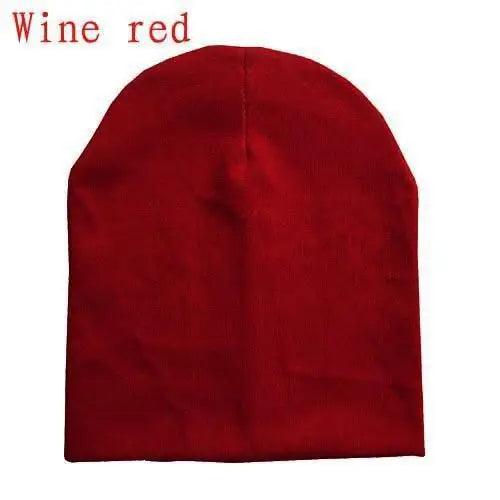 New Trendy  Baby Street Dance Hip Hat Cotton Spring Autumn Toddler Cap Scarf For Boys Girls Winter Warm Solid Color Children Hat Men's Winter Hat Warm Orange Yellow Red Blue Black Knitted Casual Hat Stevvex