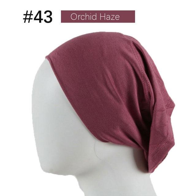 New Winter Autumn Soft Solid Color Inner Hijab  Cap Lightweight Muslim Turban Elegant Hijab Caps Hat Islam Under Scarf  Undercap Bonnet Color Soft Jersey Stretch Hijab's Tube Cap Hat Hijab Bonnet Muslim Women Scarf Turbans Head For Women Stevvex