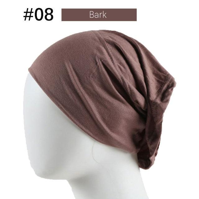 New Winter Autumn Soft Solid Color Inner Hijab  Cap Lightweight Muslim Turban Elegant Hijab Caps Hat Islam Under Scarf  Undercap Bonnet Color Soft Jersey Stretch Hijab's Tube Cap Hat Hijab Bonnet Muslim Women Scarf Turbans Head For Women Stevvex