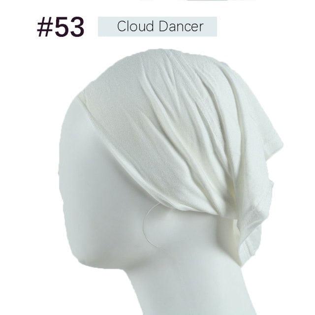 New Winter Autumn Soft Solid Color Inner Hijab  Cap Lightweight Muslim Turban Elegant Hijab Caps Hat Islam Under Scarf  Undercap Bonnet Color Soft Jersey Stretch Hijab's Tube Cap Hat Hijab Bonnet Muslim Women Scarf Turbans Head For Women Stevvex