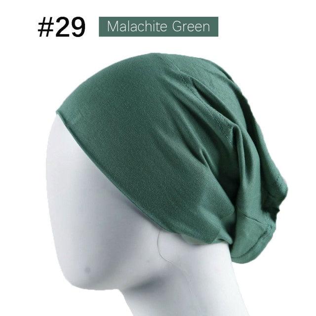New Winter Autumn Soft Solid Color Inner Hijab  Cap Lightweight Muslim Turban Elegant Hijab Caps Hat Islam Under Scarf  Undercap Bonnet Color Soft Jersey Stretch Hijab's Tube Cap Hat Hijab Bonnet Muslim Women Scarf Turbans Head For Women Stevvex