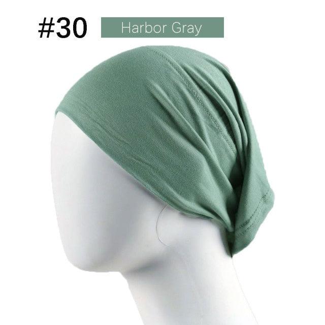 New Winter Autumn Soft Solid Color Inner Hijab  Cap Lightweight Muslim Turban Elegant Hijab Caps Hat Islam Under Scarf  Undercap Bonnet Color Soft Jersey Stretch Hijab's Tube Cap Hat Hijab Bonnet Muslim Women Scarf Turbans Head For Women Stevvex
