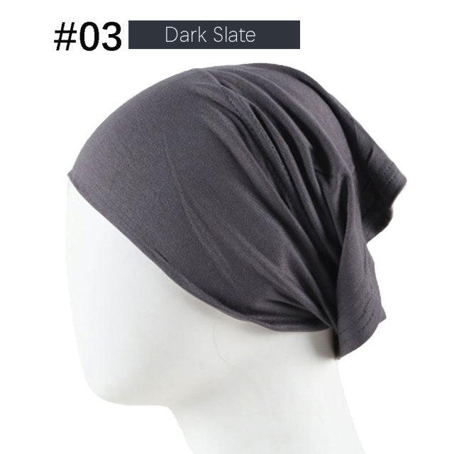 New Winter Autumn Soft Solid Color Inner Hijab  Cap Lightweight Muslim Turban Elegant Hijab Caps Hat Islam Under Scarf  Undercap Bonnet Color Soft Jersey Stretch Hijab's Tube Cap Hat Hijab Bonnet Muslim Women Scarf Turbans Head For Women Stevvex