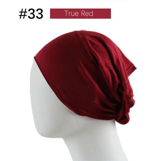 New Winter Autumn Soft Solid Color Inner Hijab  Cap Lightweight Muslim Turban Elegant Hijab Caps Hat Islam Under Scarf  Undercap Bonnet Color Soft Jersey Stretch Hijab's Tube Cap Hat Hijab Bonnet Muslim Women Scarf Turbans Head For Women Stevvex