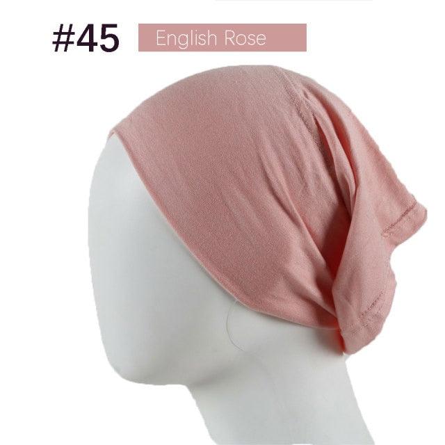 New Winter Autumn Soft Solid Color Inner Hijab  Cap Lightweight Muslim Turban Elegant Hijab Caps Hat Islam Under Scarf  Undercap Bonnet Color Soft Jersey Stretch Hijab's Tube Cap Hat Hijab Bonnet Muslim Women Scarf Turbans Head For Women Stevvex