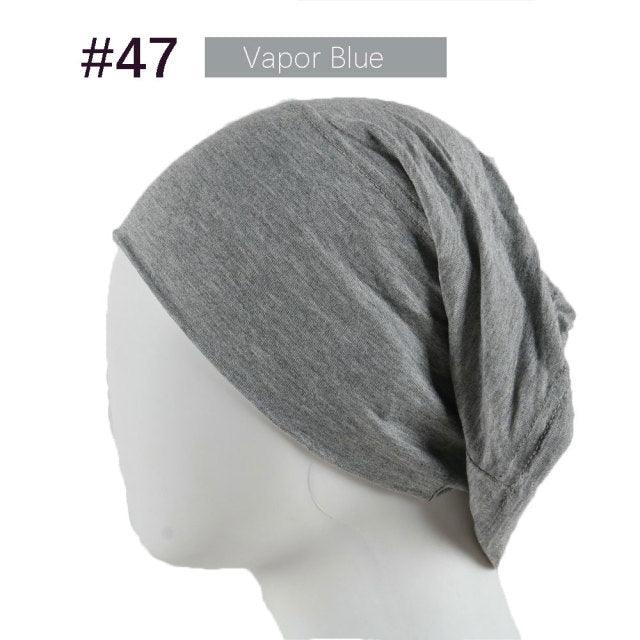 New Winter Autumn Soft Solid Color Inner Hijab  Cap Lightweight Muslim Turban Elegant Hijab Caps Hat Islam Under Scarf  Undercap Bonnet Color Soft Jersey Stretch Hijab's Tube Cap Hat Hijab Bonnet Muslim Women Scarf Turbans Head For Women Stevvex