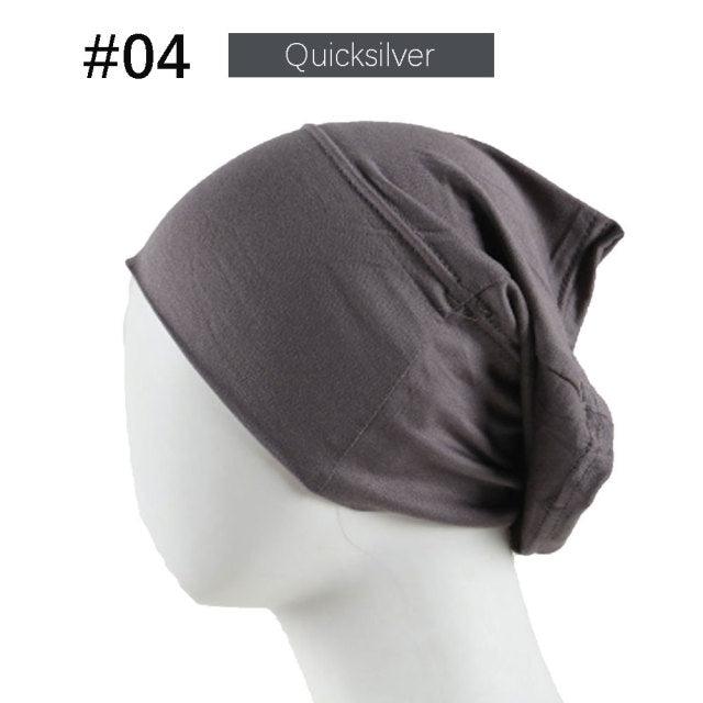 New Winter Autumn Soft Solid Color Inner Hijab  Cap Lightweight Muslim Turban Elegant Hijab Caps Hat Islam Under Scarf  Undercap Bonnet Color Soft Jersey Stretch Hijab's Tube Cap Hat Hijab Bonnet Muslim Women Scarf Turbans Head For Women Stevvex