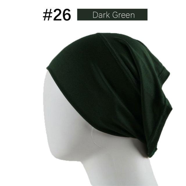 New Winter Autumn Soft Solid Color Inner Hijab  Cap Lightweight Muslim Turban Elegant Hijab Caps Hat Islam Under Scarf  Undercap Bonnet Color Soft Jersey Stretch Hijab's Tube Cap Hat Hijab Bonnet Muslim Women Scarf Turbans Head For Women Stevvex