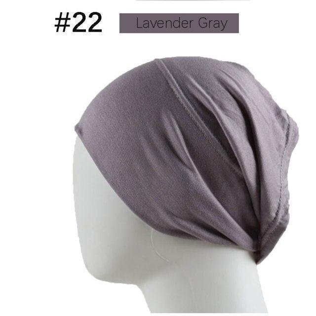 New Winter Autumn Soft Solid Color Inner Hijab  Cap Lightweight Muslim Turban Elegant Hijab Caps Hat Islam Under Scarf  Undercap Bonnet Color Soft Jersey Stretch Hijab's Tube Cap Hat Hijab Bonnet Muslim Women Scarf Turbans Head For Women Stevvex