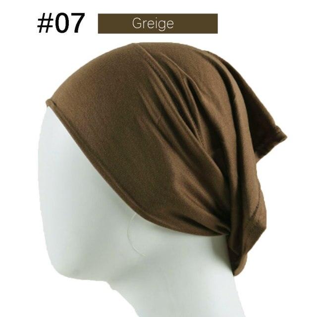 New Winter Autumn Soft Solid Color Inner Hijab  Cap Lightweight Muslim Turban Elegant Hijab Caps Hat Islam Under Scarf  Undercap Bonnet Color Soft Jersey Stretch Hijab's Tube Cap Hat Hijab Bonnet Muslim Women Scarf Turbans Head For Women Stevvex