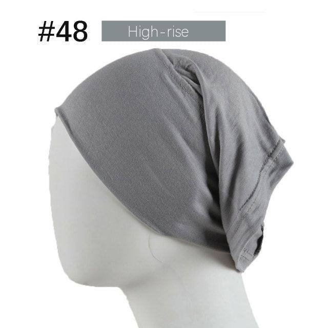 New Winter Autumn Soft Solid Color Inner Hijab  Cap Lightweight Muslim Turban Elegant Hijab Caps Hat Islam Under Scarf  Undercap Bonnet Color Soft Jersey Stretch Hijab's Tube Cap Hat Hijab Bonnet Muslim Women Scarf Turbans Head For Women Stevvex