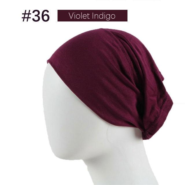 New Winter Autumn Soft Solid Color Inner Hijab  Cap Lightweight Muslim Turban Elegant Hijab Caps Hat Islam Under Scarf  Undercap Bonnet Color Soft Jersey Stretch Hijab's Tube Cap Hat Hijab Bonnet Muslim Women Scarf Turbans Head For Women Stevvex