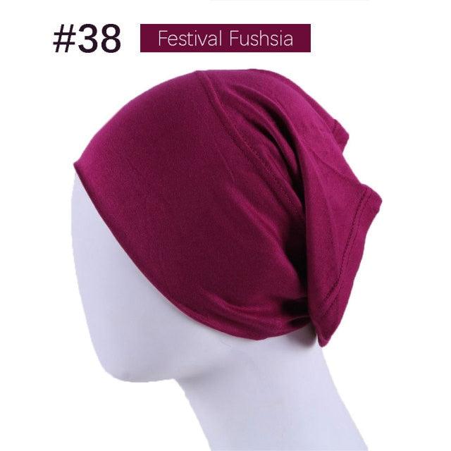 New Winter Autumn Soft Solid Color Inner Hijab  Cap Lightweight Muslim Turban Elegant Hijab Caps Hat Islam Under Scarf  Undercap Bonnet Color Soft Jersey Stretch Hijab's Tube Cap Hat Hijab Bonnet Muslim Women Scarf Turbans Head For Women Stevvex