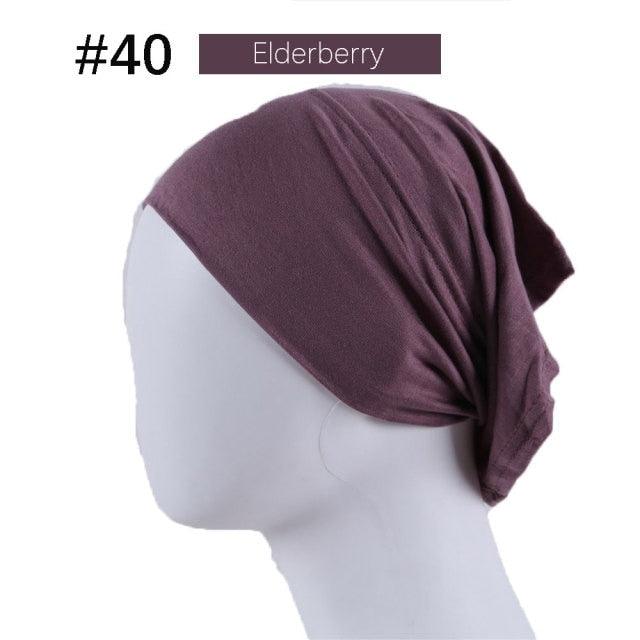 New Winter Autumn Soft Solid Color Inner Hijab  Cap Lightweight Muslim Turban Elegant Hijab Caps Hat Islam Under Scarf  Undercap Bonnet Color Soft Jersey Stretch Hijab's Tube Cap Hat Hijab Bonnet Muslim Women Scarf Turbans Head For Women Stevvex