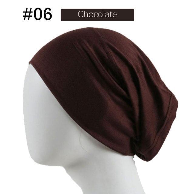New Winter Autumn Soft Solid Color Inner Hijab  Cap Lightweight Muslim Turban Elegant Hijab Caps Hat Islam Under Scarf  Undercap Bonnet Color Soft Jersey Stretch Hijab's Tube Cap Hat Hijab Bonnet Muslim Women Scarf Turbans Head For Women Stevvex
