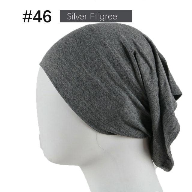 New Winter Autumn Soft Solid Color Inner Hijab  Cap Lightweight Muslim Turban Elegant Hijab Caps Hat Islam Under Scarf  Undercap Bonnet Color Soft Jersey Stretch Hijab's Tube Cap Hat Hijab Bonnet Muslim Women Scarf Turbans Head For Women Stevvex