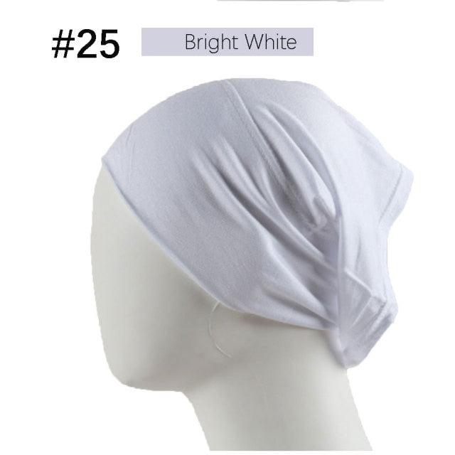New Winter Autumn Soft Solid Color Inner Hijab  Cap Lightweight Muslim Turban Elegant Hijab Caps Hat Islam Under Scarf  Undercap Bonnet Color Soft Jersey Stretch Hijab's Tube Cap Hat Hijab Bonnet Muslim Women Scarf Turbans Head For Women Stevvex