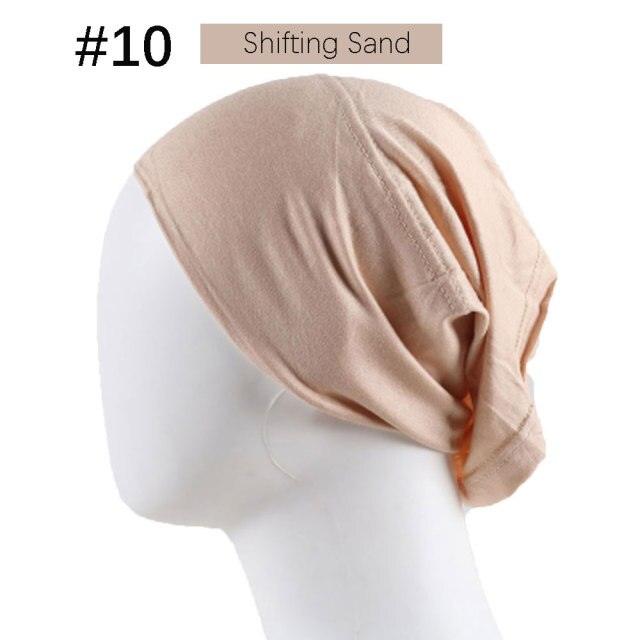 New Winter Autumn Soft Solid Color Inner Hijab  Cap Lightweight Muslim Turban Elegant Hijab Caps Hat Islam Under Scarf  Undercap Bonnet Color Soft Jersey Stretch Hijab's Tube Cap Hat Hijab Bonnet Muslim Women Scarf Turbans Head For Women Stevvex