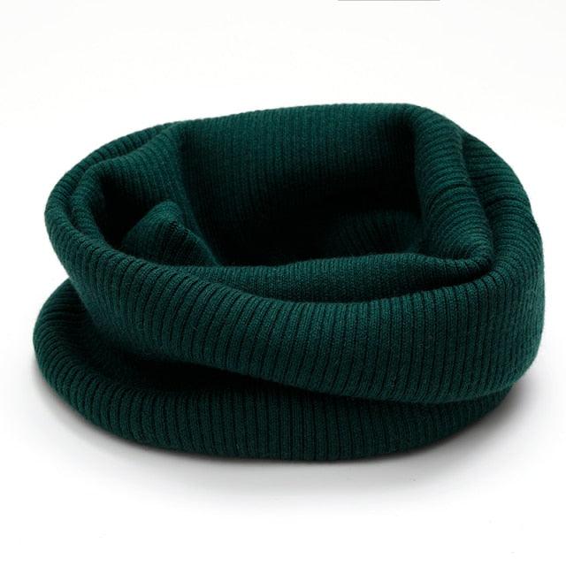 New Winter Autumn Solid Color Soft Cashmere Knit Ring Scarves Neck Warmer Elastic Neck Gaiter Head Wrap Headwear Comfort Collar Female Winter One Loop Scarf For Women