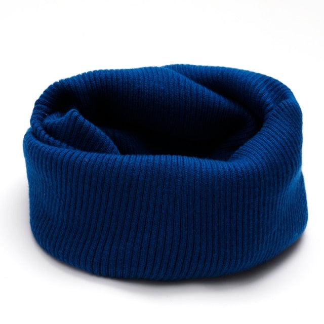 New Winter Autumn Solid Color Soft Cashmere Knit Ring Scarves Neck Warmer Elastic Neck Gaiter Head Wrap Headwear Comfort Collar Female Winter One Loop Scarf For Women