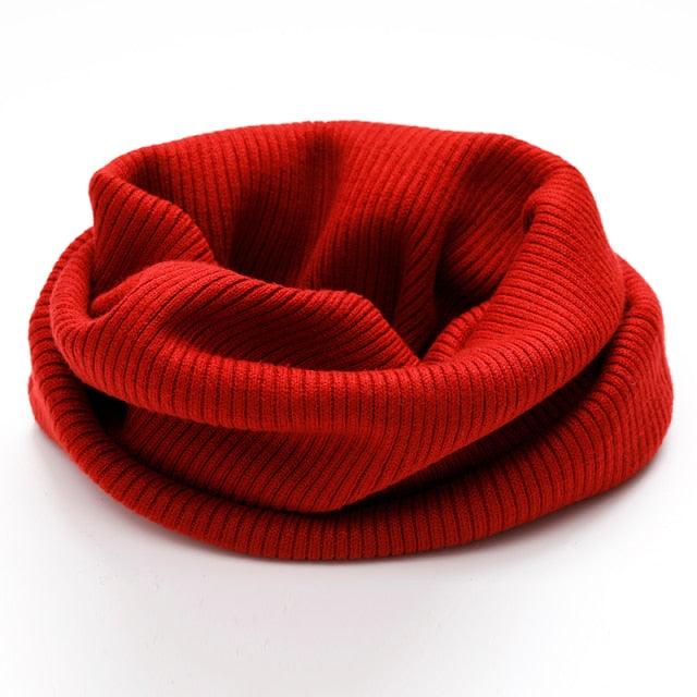 New Winter Autumn Solid Color Soft Cashmere Knit Ring Scarves Neck Warmer Elastic Neck Gaiter Head Wrap Headwear Comfort Collar Female Winter One Loop Scarf For Women