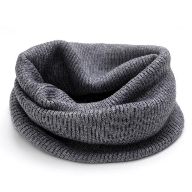 New Winter Autumn Solid Color Soft Cashmere Knit Ring Scarves Neck Warmer Elastic Neck Gaiter Head Wrap Headwear Comfort Collar Female Winter One Loop Scarf For Women