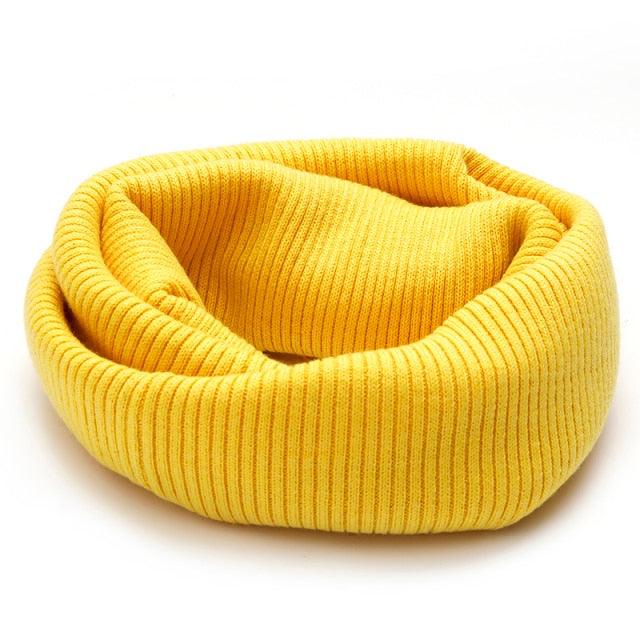 New Winter Autumn Solid Color Soft Cashmere Knit Ring Scarves Neck Warmer Elastic Neck Gaiter Head Wrap Headwear Comfort Collar Female Winter One Loop Scarf For Women