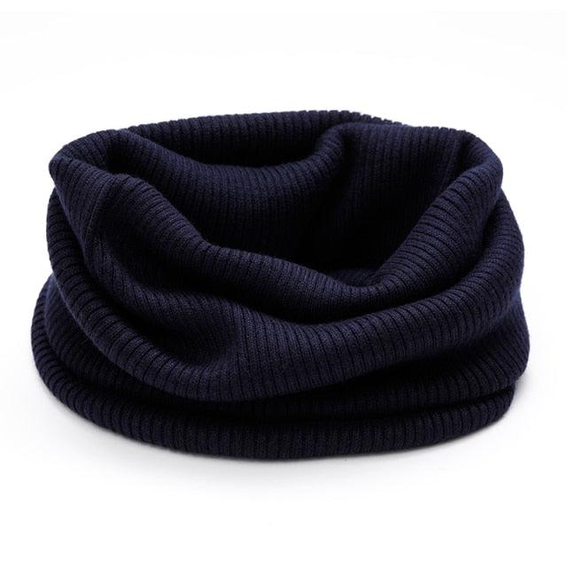 New Winter Autumn Solid Color Soft Cashmere Knit Ring Scarves Neck Warmer Elastic Neck Gaiter Head Wrap Headwear Comfort Collar Female Winter One Loop Scarf For Women