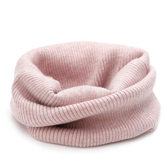 New Winter Autumn Solid Color Soft Cashmere Knit Ring Scarves Neck Warmer Elastic Neck Gaiter Head Wrap Headwear Comfort Collar Female Winter One Loop Scarf For Women