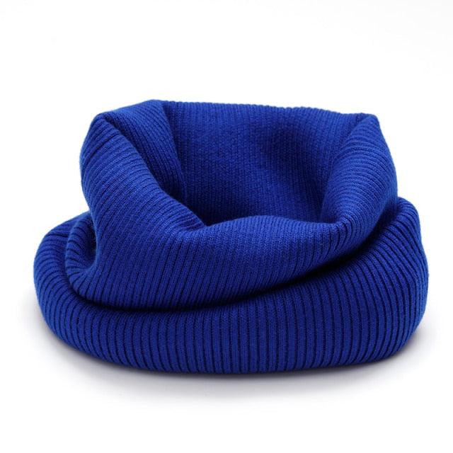New Winter Autumn Solid Color Soft Cashmere Knit Ring Scarves Neck Warmer Elastic Neck Gaiter Head Wrap Headwear Comfort Collar Female Winter One Loop Scarf For Women