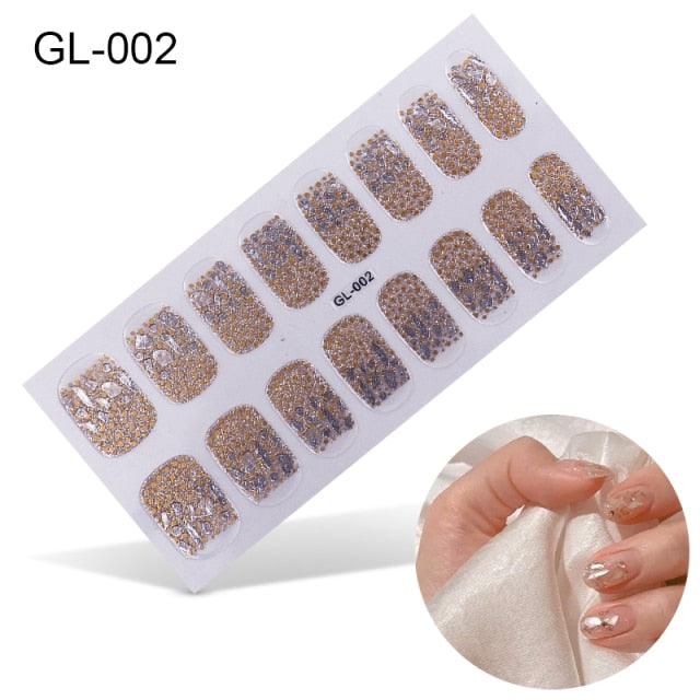New Year Nail Art Decoration Sticker Manicure French Shiny Sequins Nail Polish Strips Wraps Accessories Manicure Nail Art Stickers French Tip Guides Stickers French Nail Stickers Form Fringe Guides for Decoration Stencil Tools