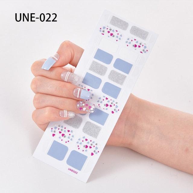 New Year Nail Art Decoration Sticker Manicure French Shiny Sequins Nail Polish Strips Wraps Accessories Manicure Nail Art Stickers French Tip Guides Stickers French Nail Stickers Form Fringe Guides for Decoration Stencil Tools