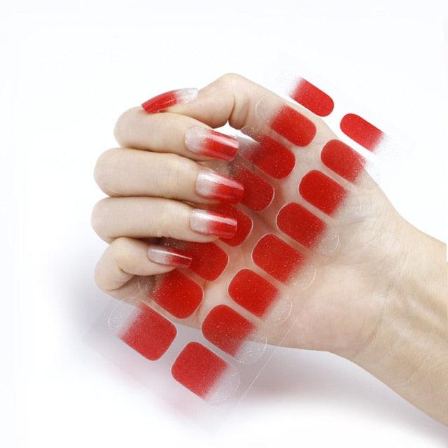 New Year Pure Color Nail Wrap Decals Plain Decor Stickers Nail Art Sticker Set Minimalist Nail Strip Christmas Nail Sticker Nail Decorations Accessories Metal Curve Stripe Lines Design Letter Nail Sticker Adhesive Decoration Template Nail Tool Decor