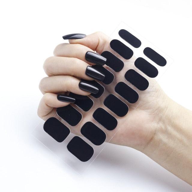 New Year Pure Color Nail Wrap Decals Plain Decor Stickers Nail Art Sticker Set Minimalist Nail Strip Christmas Nail Sticker Nail Decorations Accessories Metal Curve Stripe Lines Design Letter Nail Sticker Adhesive Decoration Template Nail Tool Decor