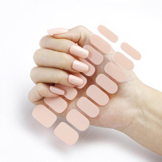 New Year Pure Color Nail Wrap Decals Plain Decor Stickers Nail Art Sticker Set Minimalist Nail Strip Christmas Nail Sticker Nail Decorations Accessories Metal Curve Stripe Lines Design Letter Nail Sticker Adhesive Decoration Template Nail Tool Decor