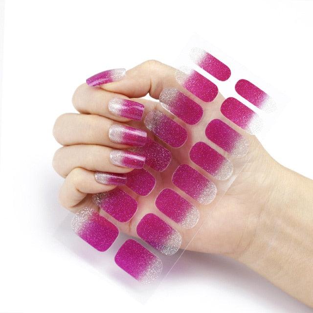 New Year Pure Color Nail Wrap Decals Plain Decor Stickers Nail Art Sticker Set Minimalist Nail Strip Christmas Nail Sticker Nail Decorations Accessories Metal Curve Stripe Lines Design Letter Nail Sticker Adhesive Decoration Template Nail Tool Decor