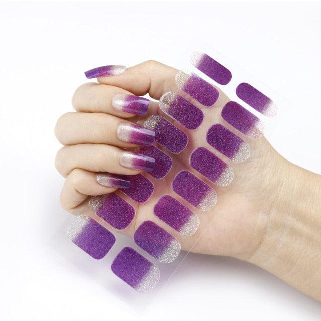 New Year Pure Color Nail Wrap Decals Plain Decor Stickers Nail Art Sticker Set Minimalist Nail Strip Christmas Nail Sticker Nail Decorations Accessories Metal Curve Stripe Lines Design Letter Nail Sticker Adhesive Decoration Template Nail Tool Decor