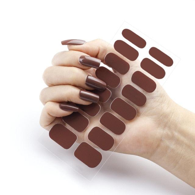 New Year Pure Color Nail Wrap Decals Plain Decor Stickers Nail Art Sticker Set Minimalist Nail Strip Christmas Nail Sticker Nail Decorations Accessories Metal Curve Stripe Lines Design Letter Nail Sticker Adhesive Decoration Template Nail Tool Decor