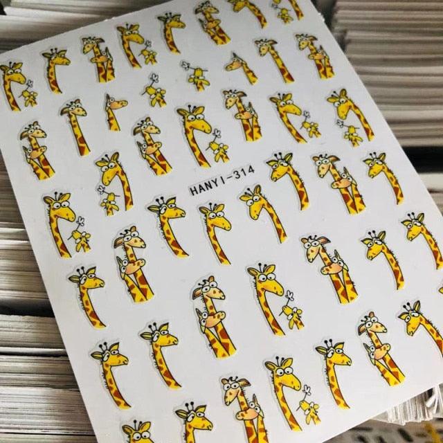 Newest Cats 3D Nail Art Sticker Decal Template Nail Tool Decorations Cute Nail Stickers for Kids and Little Girls Sheets Self Adhesive Nail Art Stickers 3D Animal Nail Decals Nail Art Decoration Set Including Cat Dog Strawberry Bear Chick Bunny Pat