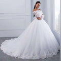 Off-the-Shoulder Bridal Wedding Lace Gown