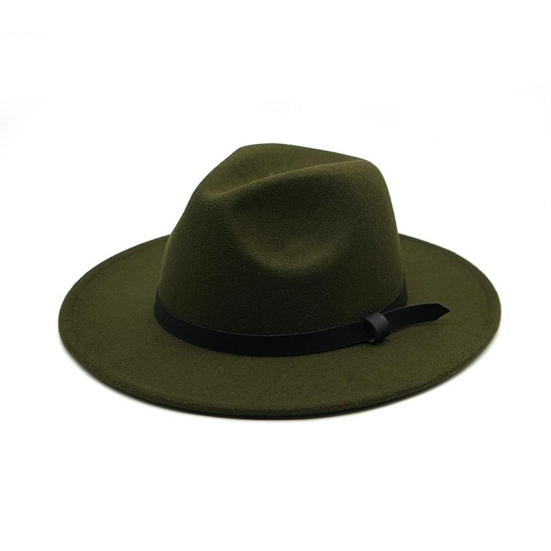 One Size Luxury Fedora Hat Breathable Cap Wide Brim Ladies Hat Men Classic Cotton Fedora Hat With Simple Retro Belt Buckle Vintage Cap Cowboy Hat For Men And Women Stevvex