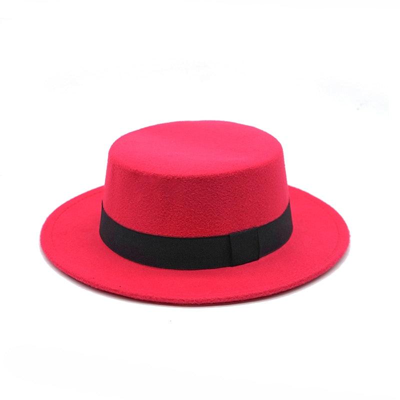 One Size Winter Autumn Cotton Women Men Fedoras Lady Retro Wide Brim  Hat Belt Fedora Hat Top Lightweight Caps Everyday Wear Hats Summer Sun Hat Stevvex