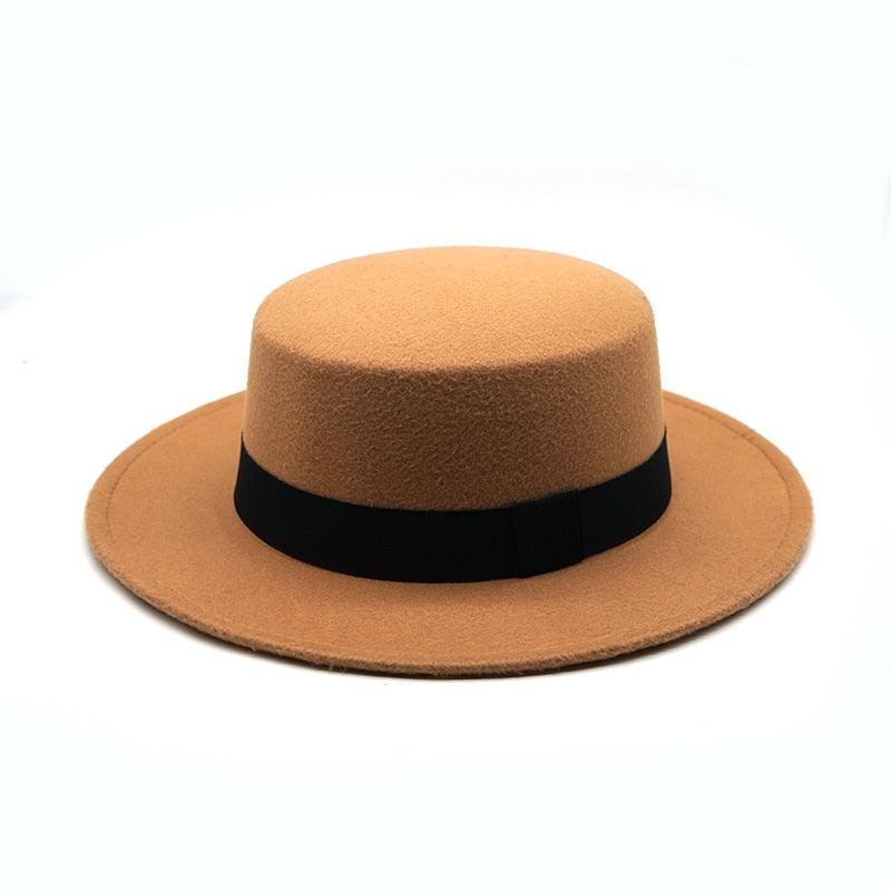 One Size Winter Autumn Cotton Women Men Fedoras Lady Retro Wide Brim  Hat Belt Fedora Hat Top Lightweight Caps Everyday Wear Hats Summer Sun Hat Stevvex