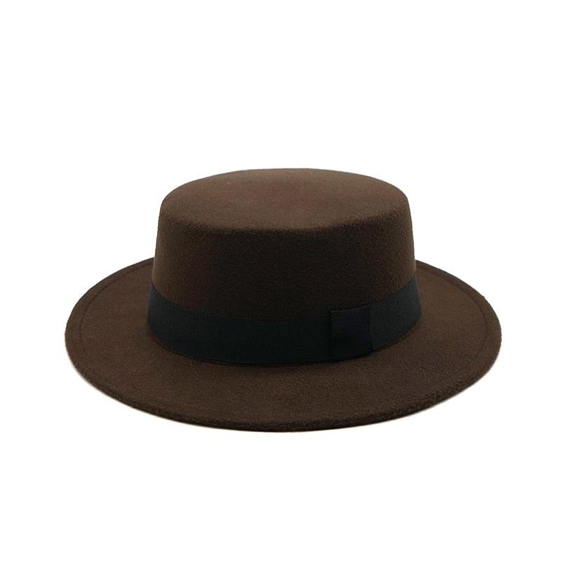 One Size Winter Autumn Cotton Women Men Fedoras Lady Retro Wide Brim  Hat Belt Fedora Hat Top Lightweight Caps Everyday Wear Hats Summer Sun Hat Stevvex