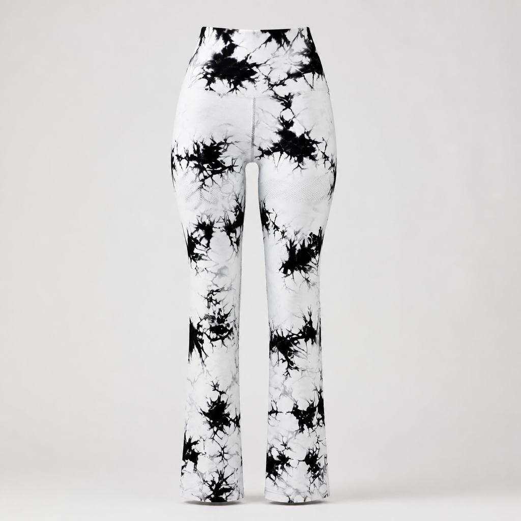 Tie Dye Tummy Control Flare Yoga Pants Royalessencelux