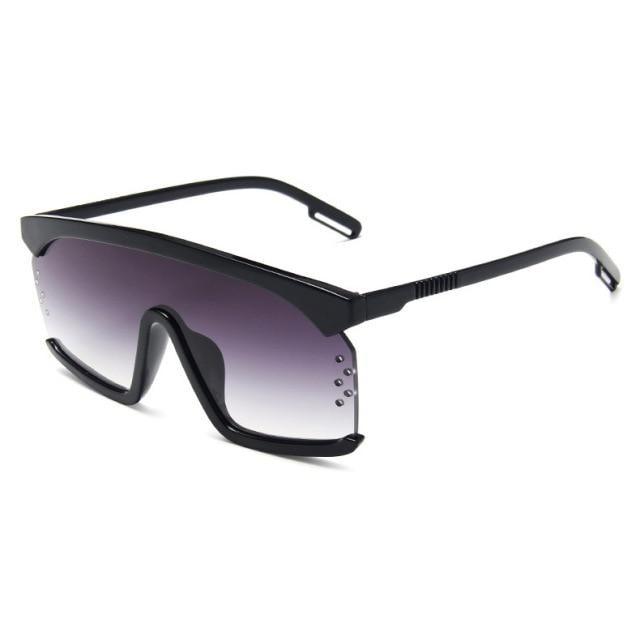 Oversized Shield Sunglasses for Women Men Square Rimless Fashion Shades Sunglasses For Women & Men Elegant Shades For Women Popular Oversized Festival Trendy Sunglasses For Men & Women