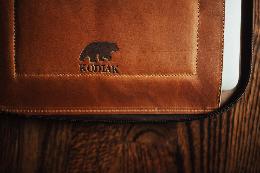 Buffalo Leather MacBook Portfolio Kodiak Leather
