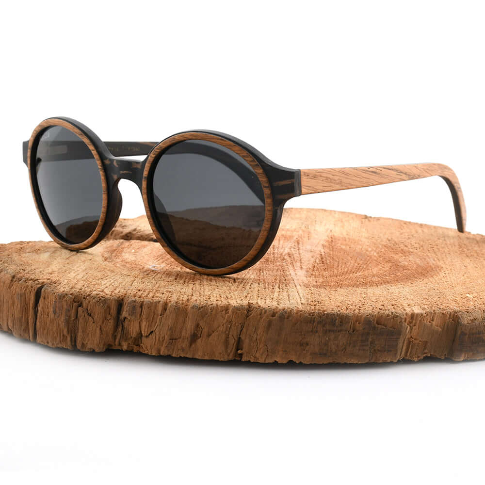 Pepe – Iconic Round Wood Sunglasses JOPLINS® | Premium Sustainable Sunglasses