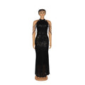 Pink Sequin African Ladies Quality High Stretch Dress